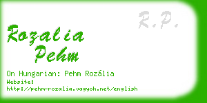 rozalia pehm business card