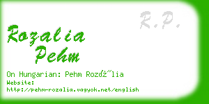 rozalia pehm business card